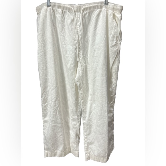 Abercrombie Fitch Cream Wide-Leg Pants XL - Picture 2 of 10